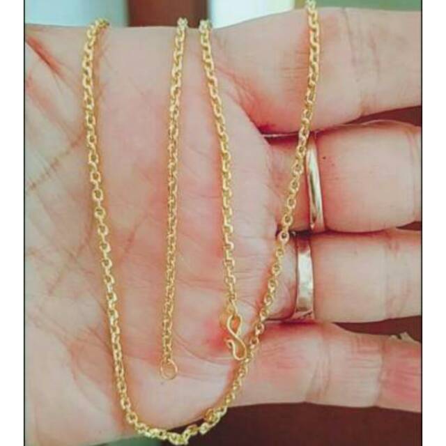 24k Genuine Gold Necklace 99 97 La Lm London A M Rante Quadrilateral Chain Model Shopee Philippines
