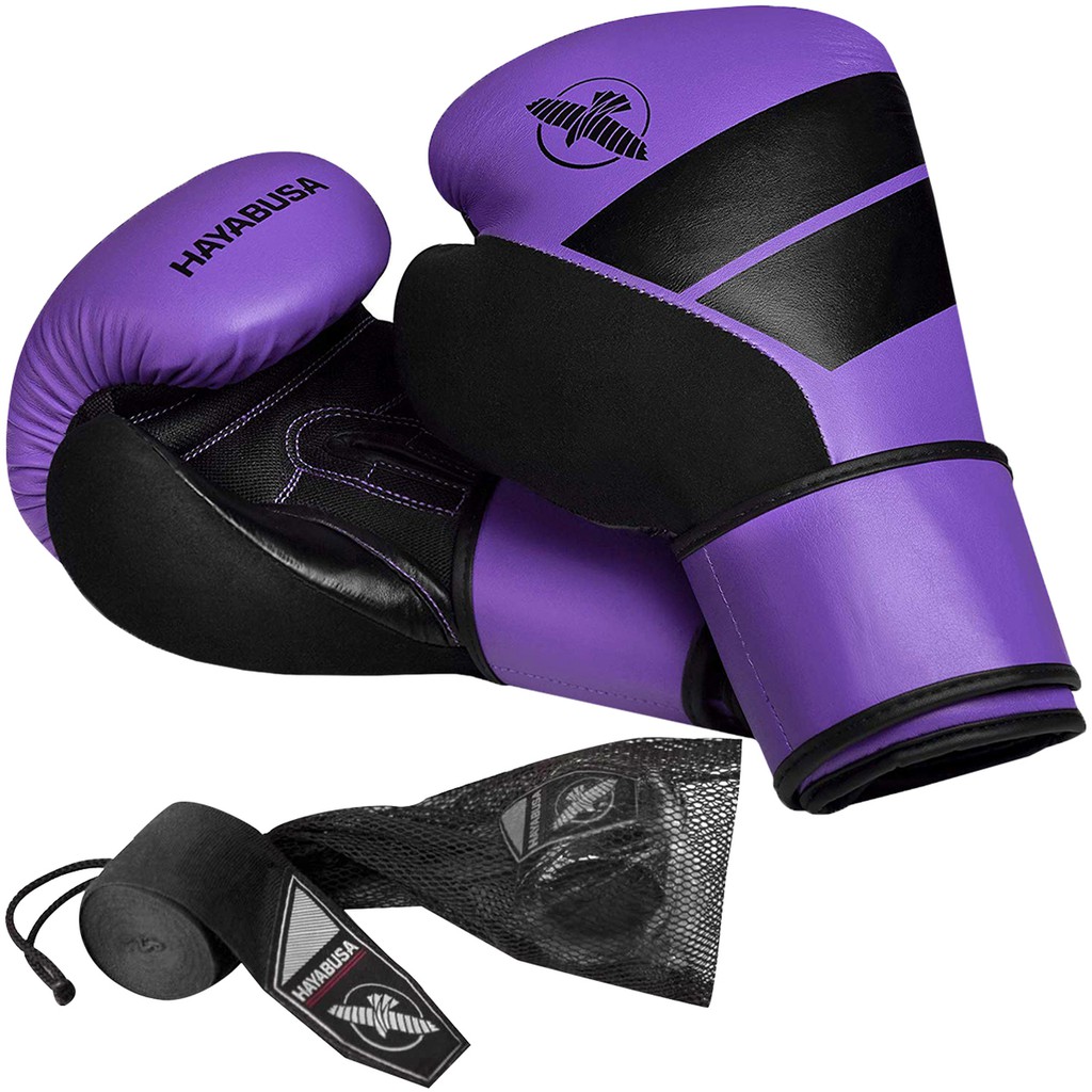 purple kickboxing gloves