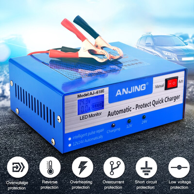 Pulse Repair Battery Charger ANJING AJ-618E 130V-250V 200AH 12V 24V ...