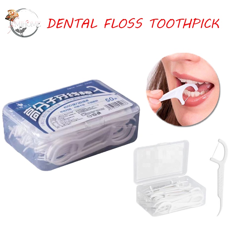 Dental Floss 50 pcs/set Flosser Teeth /Thread Toothpick stick Dental