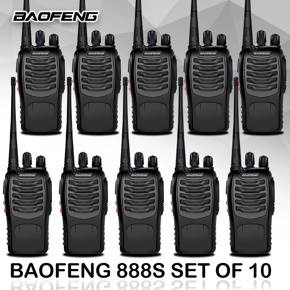 Baofeng 888S 5W TwoWay Radio Walkie Talkie Set of 10 Shopee Philippines