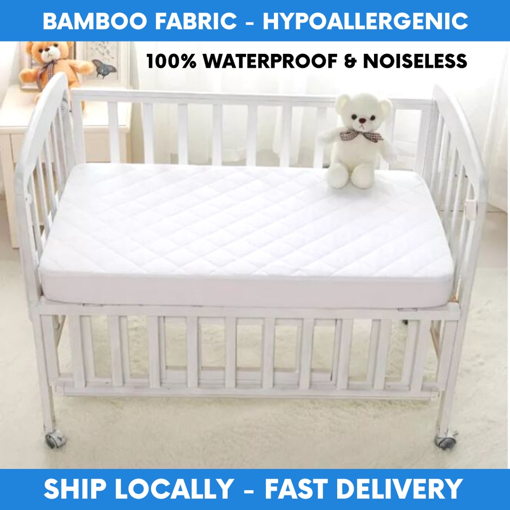 Waterproof Baby Crib Mattress Protector/Cover Hypoallergenic Quilted