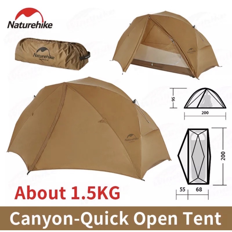 Naturehike Outdoor Ultralight Canyon 1 Person Fourseason Tent Shopee