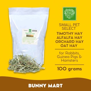 SMALL PET SELECT Timothy Hay | Alfalfa Hay | Oat Hay | Orchard Hay Sampler 100g