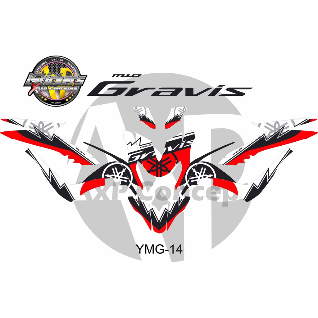 Yamaha Mio Gravis Decal Kit Ymg Shopee Philippines