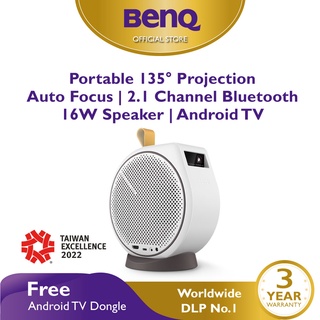 BenQ GV30 LED Wireless Portable Android TV Wall Ceiling Projector Gaming Movie Bluetooth Speaker