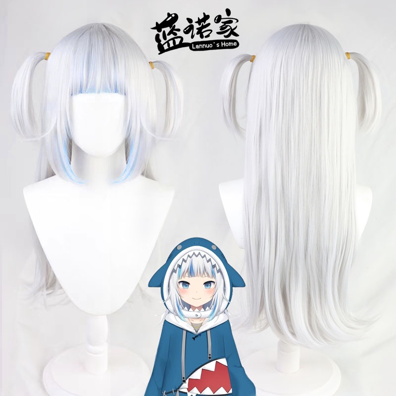 Freeman Hololive English VTuber Gawr Gura Cosplay Wig Long Hair