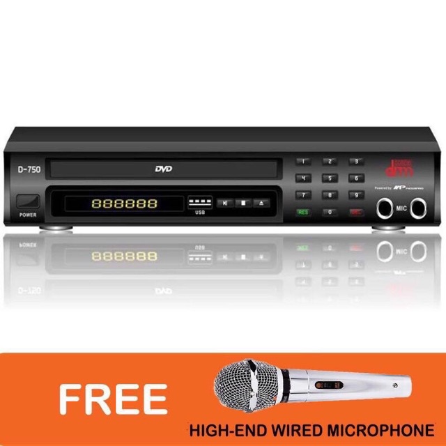 Megapro karaoke/DVD movie Player Drm750 w/mic remote cd Shopee