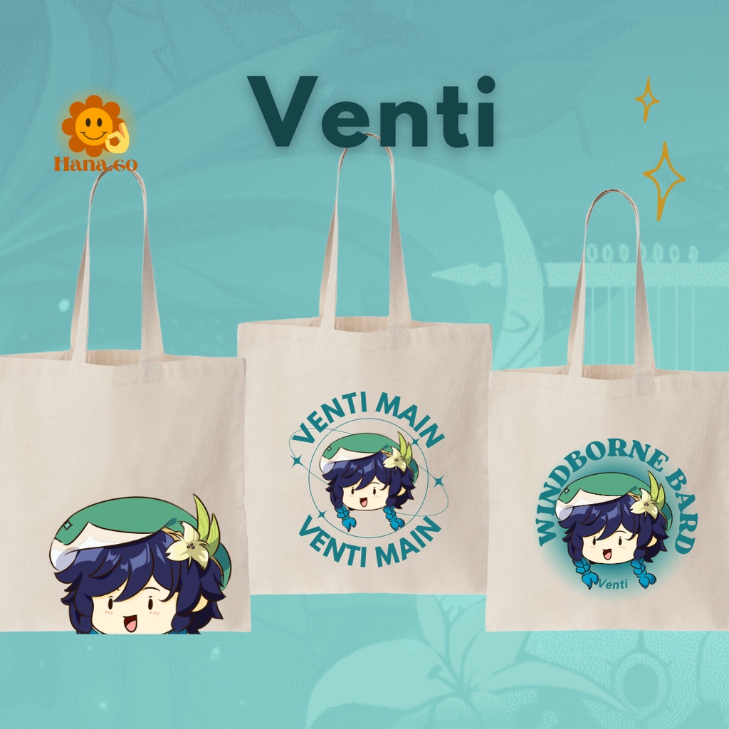 Genshin Impact Venti Tote Bags with zipper Shopee Philippines