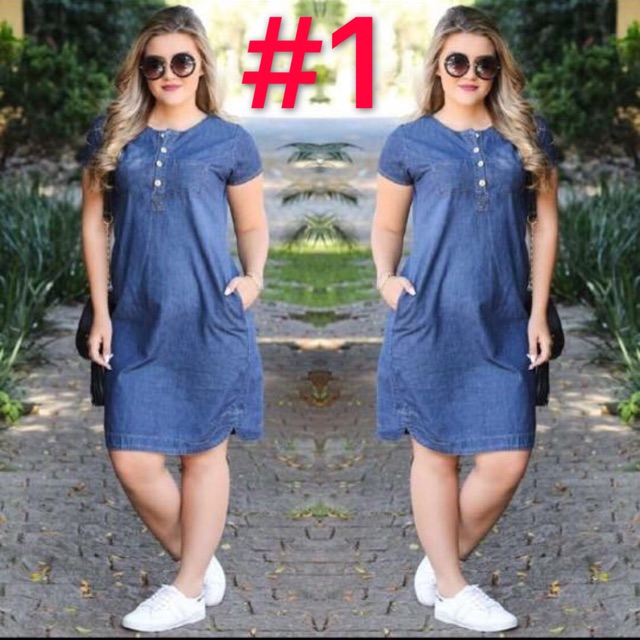 denim dress casual outfit