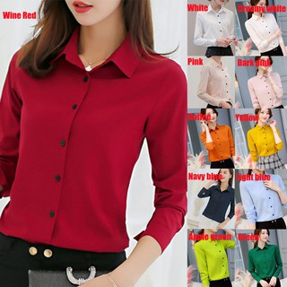 red formal shirt for ladies