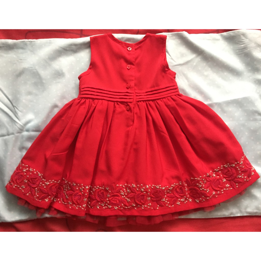 red baby dress