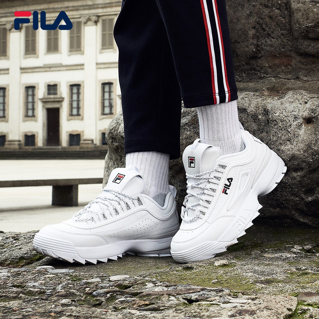 fila disruptor mens white