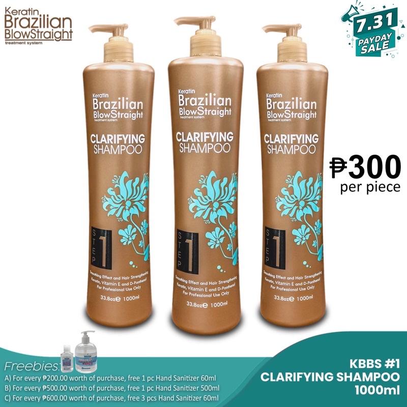 Mondes Kbbs No. 1 Clarifying Shampoo 1000Ml Keratin Brazilian Shopee
