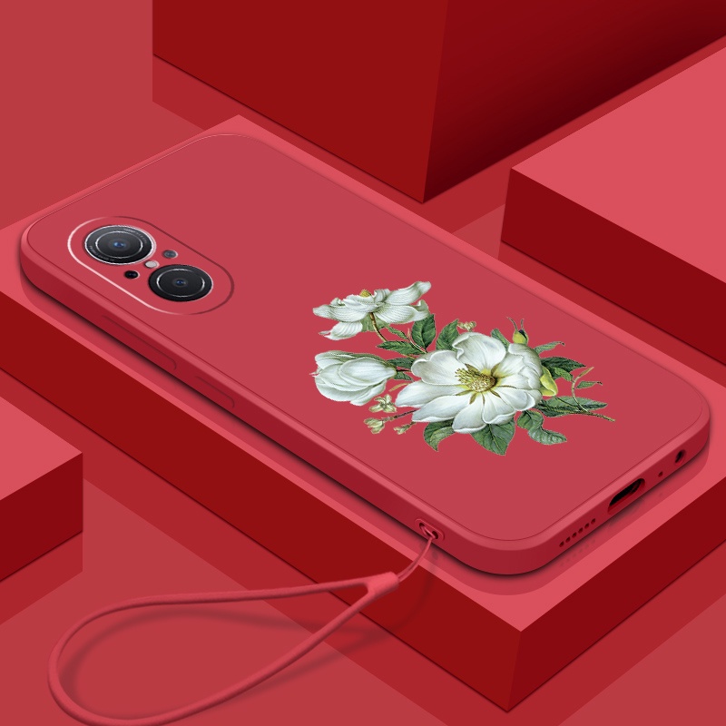 Casing Huawei Nova Se Nova Jasmine Flower Phone Case Straight Edge All Inclusive Lens