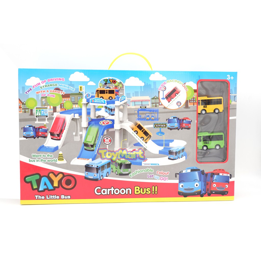 tayo bus parking lot playset