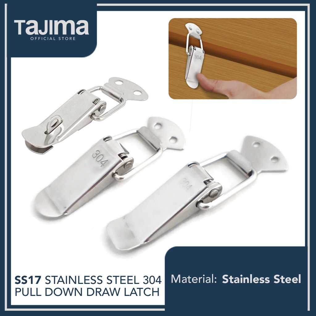 Stainless Steel Grade 304 Spring Loaded Draw Latch (1's) Shopee