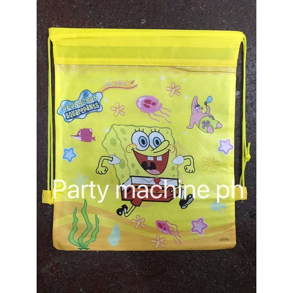 12pcs Spongebob Giveaways Bag / Spongebob drawstring bag / Spongebob eco Bag / Shopee Philippines