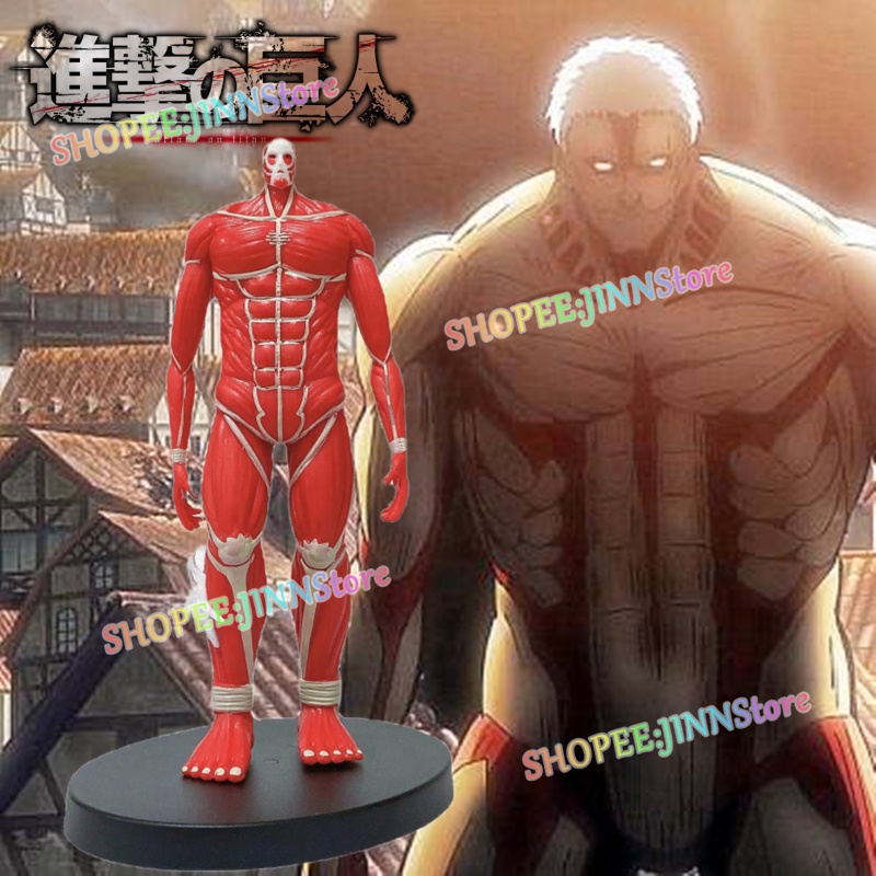 JINN 18cm ATTACK ON TITAN Anime PURE TITAN Red Giant PVC Action Figure ...