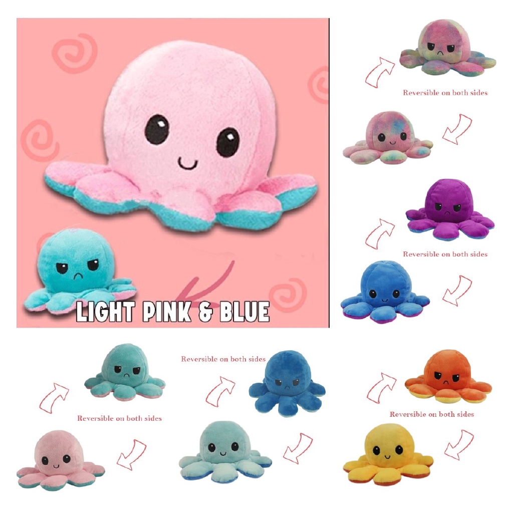 reversible octopus mini plush