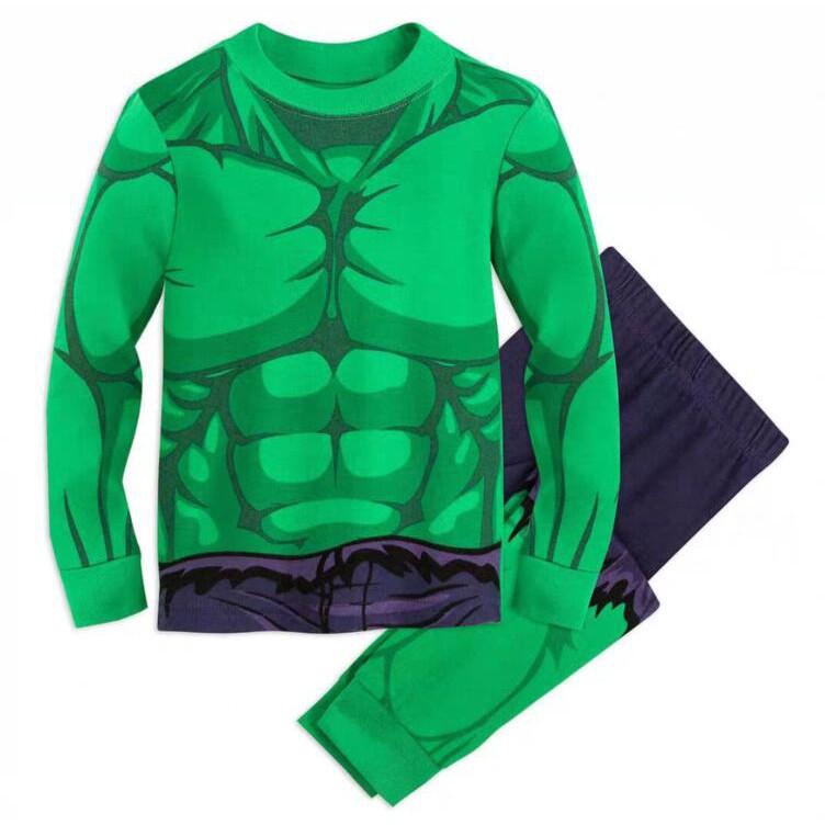 Hulk Pajamas Toddler Boys Kids Green Giant Long Sleeve Pajamas Cotton