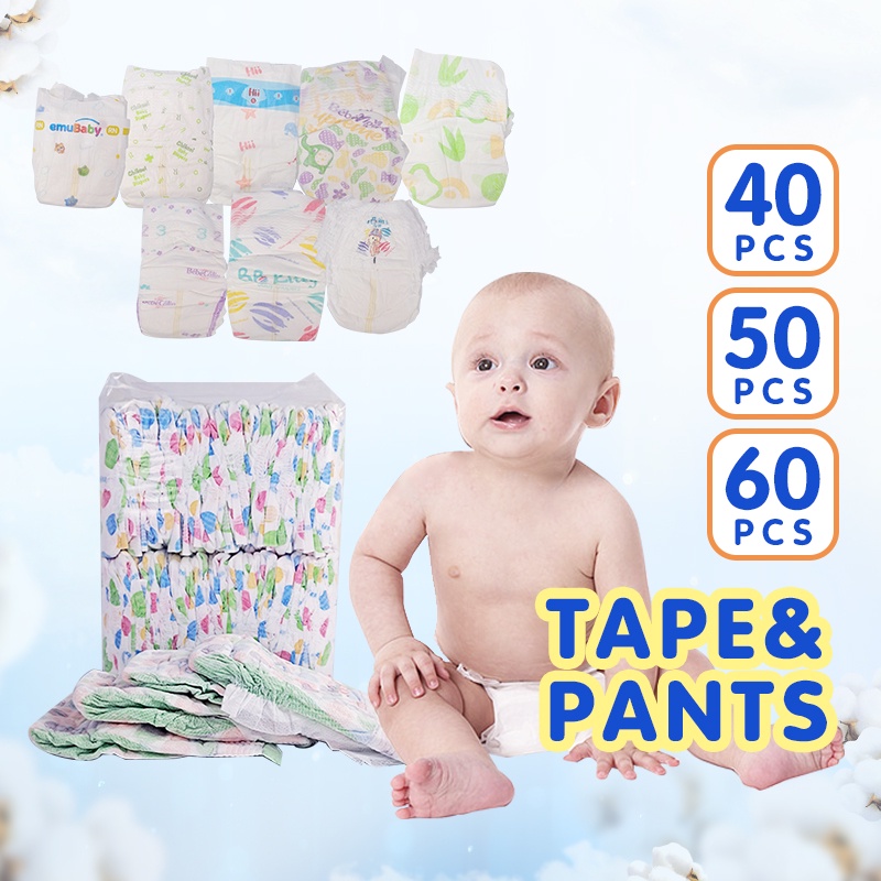 Japan Baby Diapers Tape Pants NB S M L XL XXL XXL 60/50/40 Pcs RANDOM ...