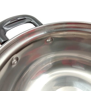 【U-Choice】Stainless Steel Cooking Pot Casserole with Handle and Glass Lid 16/18/20/22/24/26cm #6