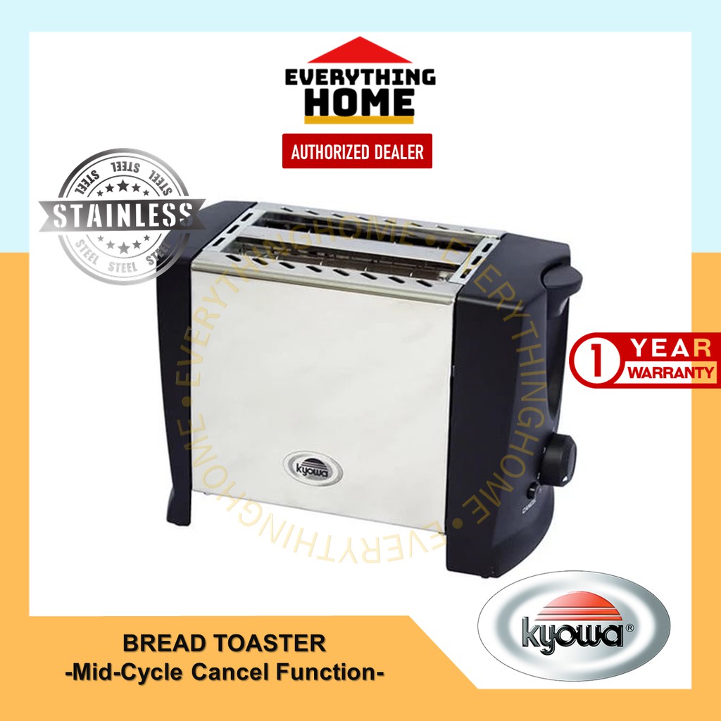 Kyowa Bread Toaster 2Sliced PopUp w/ Stainless Steel Body / KW2509