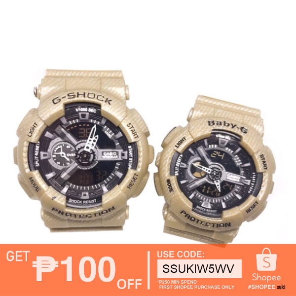 Baak Casio G Shock Baby G Couple Watch Gold Shopee Philippines