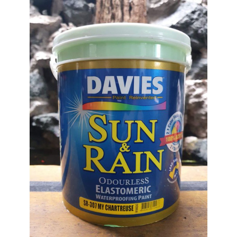 Sun Rain Sr 307 My Chartreus 4l Davies Sun And Rain Waterproofing Paint Elastomeric 1 Gallon Shopee Philippines