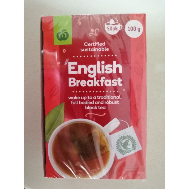 Woolworths English Breakfast 50 Tea Bags Shopee Philippines
