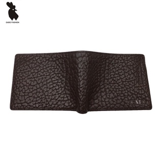 Gabo vdb3037 horizontal style elephant skin texture cowhide leather men's wallet in dark brown #2