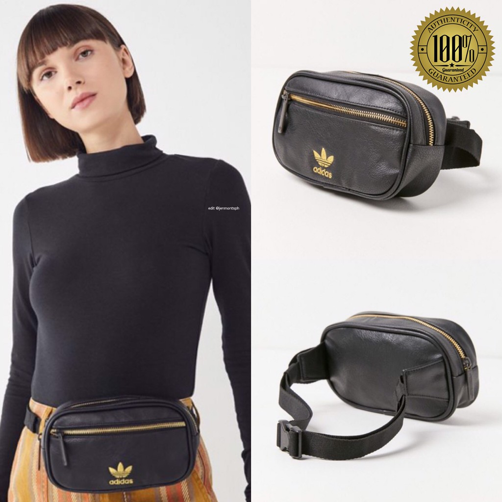 adidas faux leather waist bag