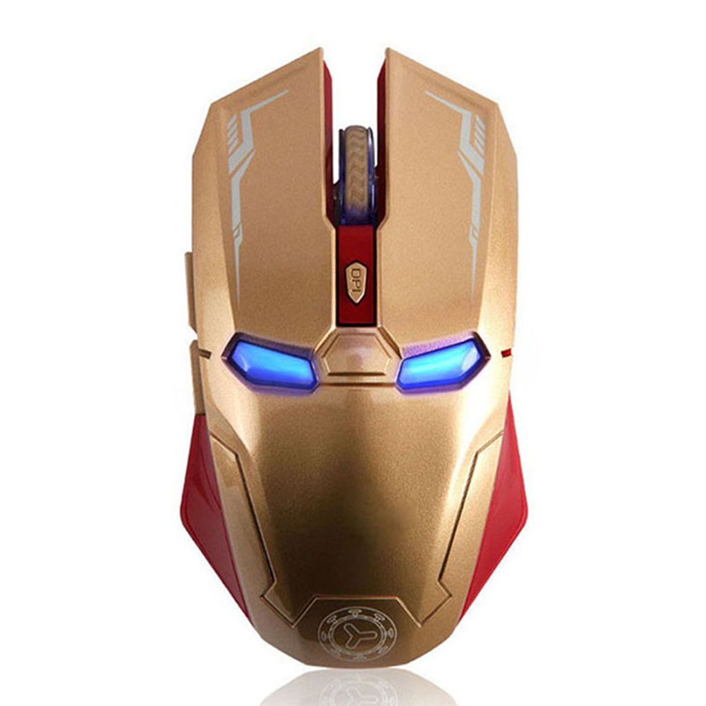 [Ready stock] Wireless Mouse bluetooth 2.4GHz Iron Man Wireless Game