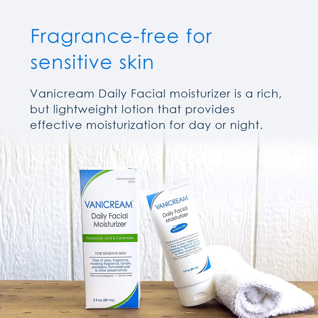 Vanicream Daily Facial Moisturizer With Hyaluronic Acid 89ml Shopee