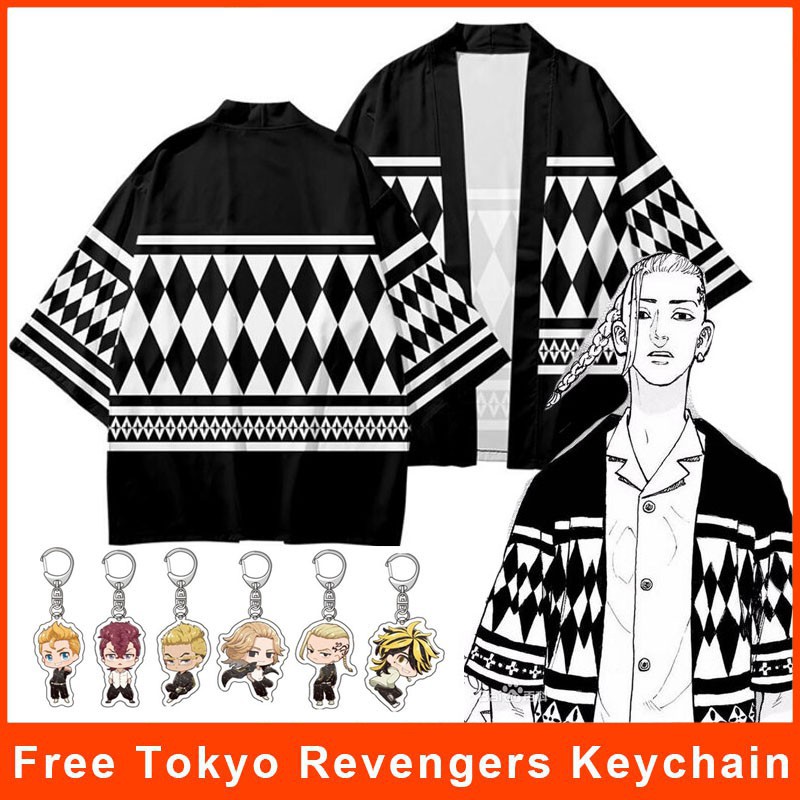 Anime Tokyo Revengers Cosplay Costume T-shirt Ken Ryuguji ...