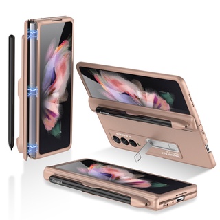 Original GKK Hinge Full Protection Magnetic Adsorption Case for Samsung Galaxy Z Fold 3 Hard Plastic Kickstand S Pen Slot Holder Case #7