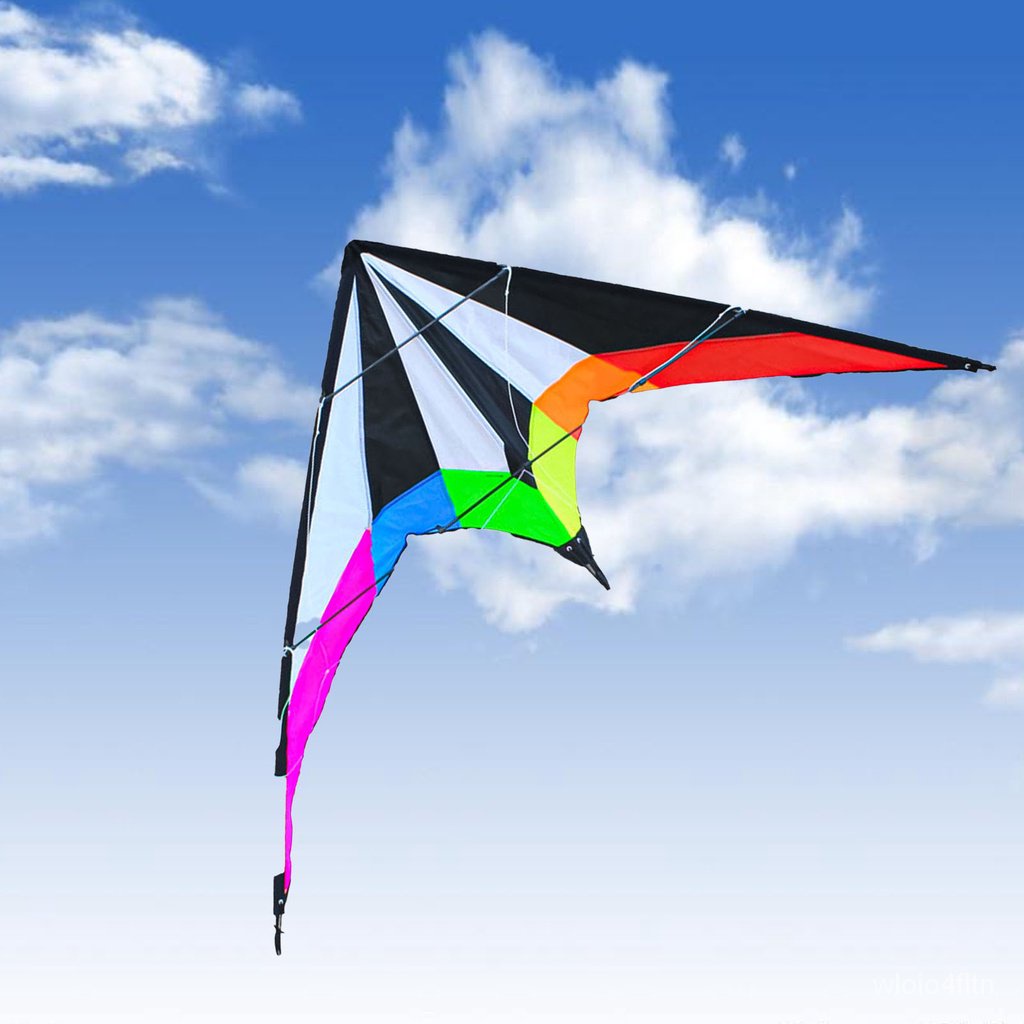 rasumate Kite Colorful Large Sound 1.2M Triangle Stunt Kite for Playing