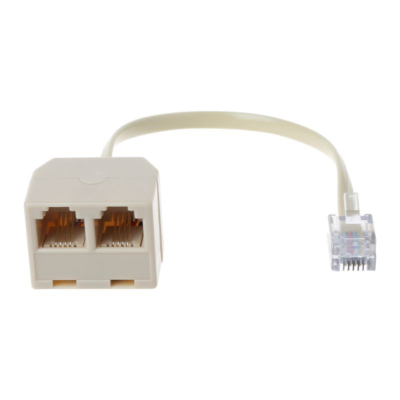 Telephone Splitter RJ11 6P4C 1 Male to 2 Female Adapter RJ11 to RJ11 ...