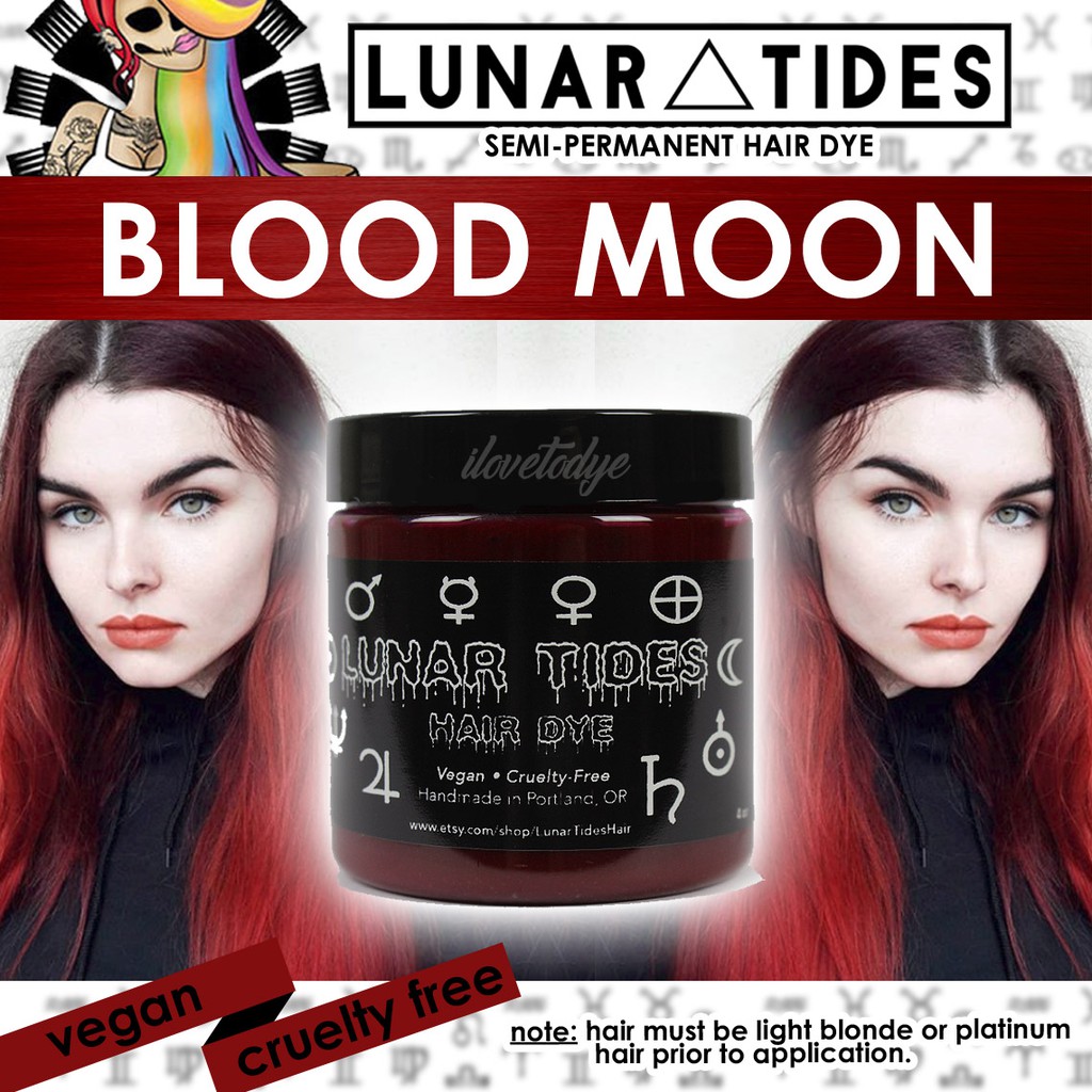 Lunar Tides Blood Moon Semi Permanent Dark Red Hair Dye