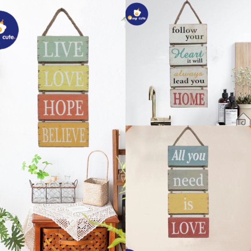 New!! Design Wooden Hanging Wall Decor Home Decor size 45x20cm