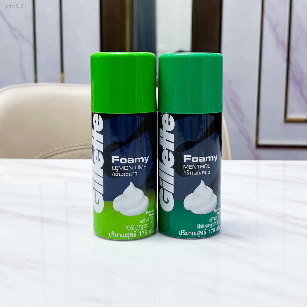 Gillete Foamy Shaving Cream With Lemon Flavor Menthol 175 G. Foamy