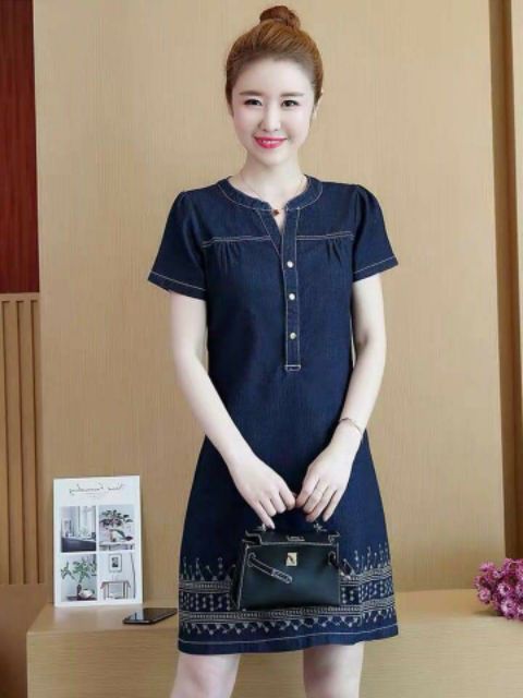 denim dress shopee