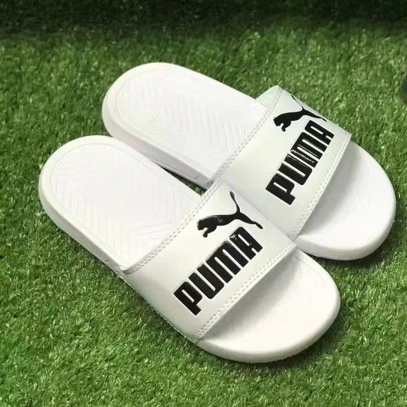 puma white slippers