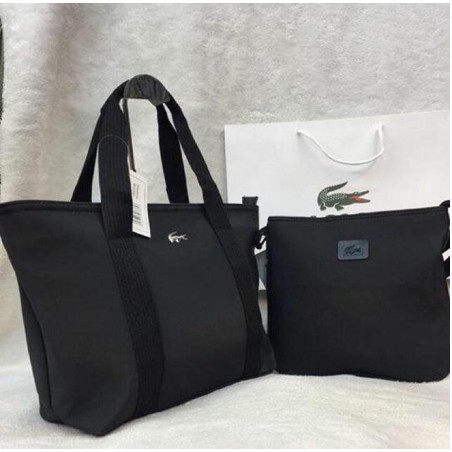 black lacoste tote bag