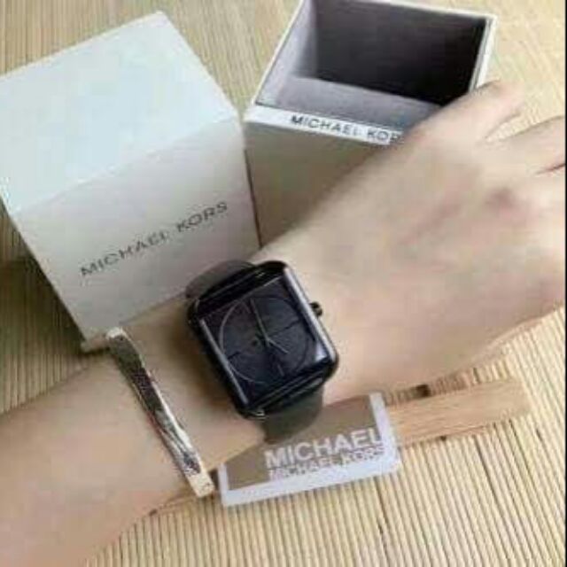 michael kors black square watch