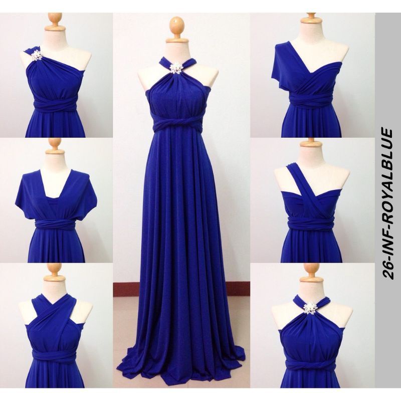 ROYAL BLUE Infinity Dress with Attached Tube kids & Adult skirt palda ...