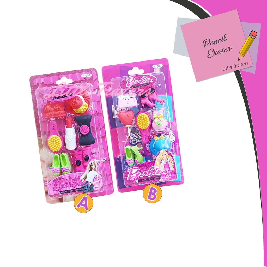 barbie eraser set