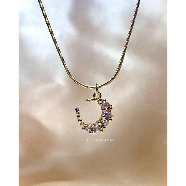 Crescent Moon Necklace 14k Gold | Atelier-yuwa.ciao.jp