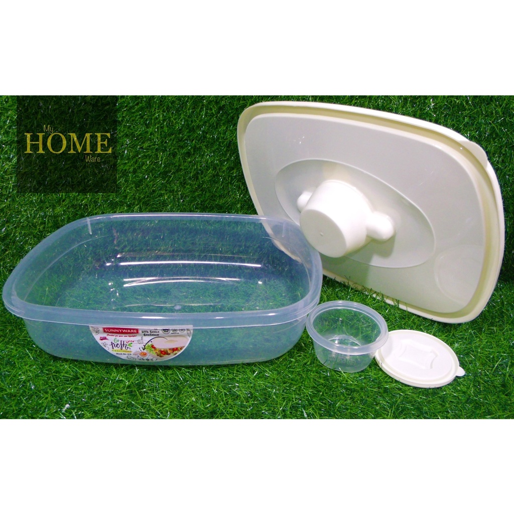 #512 Sunnyware Go Fresh Salad Container/Food Keeper with Saucer Cup (One color only)